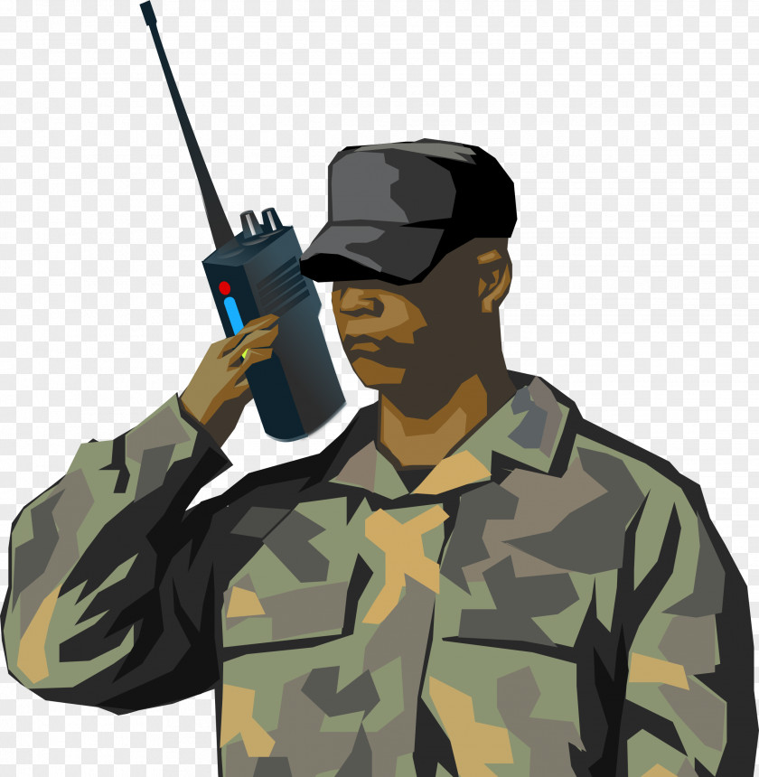 Radio Person Cliparts Walkie-talkie Soldier Clip Art PNG