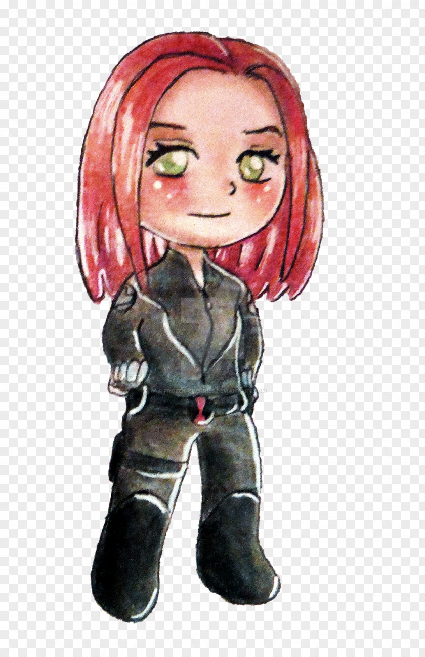 Black Widow Cartoon Doll Figurine PNG