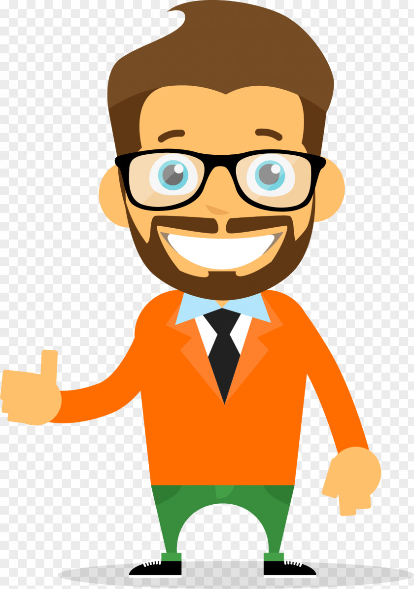 Vector Cartoon Material Business People Person Illustration PNG