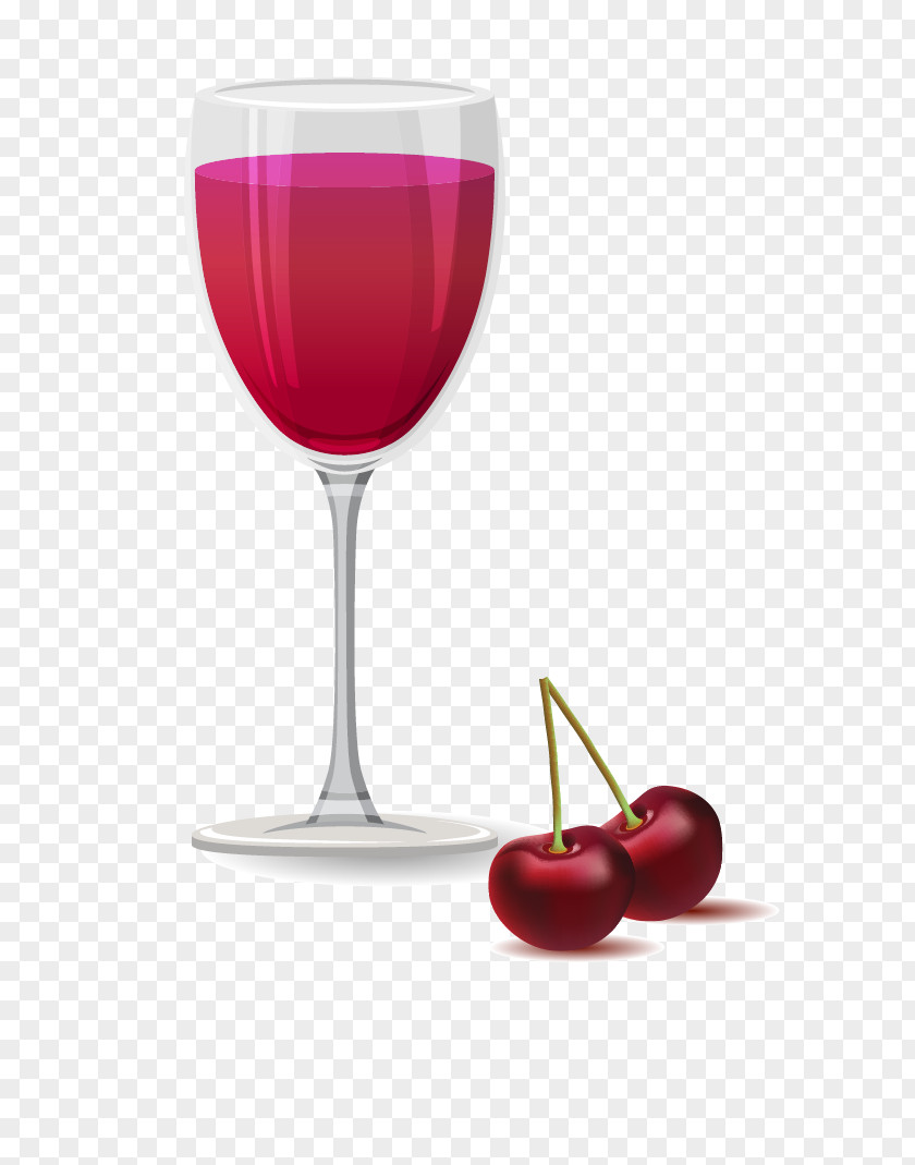 Cherry Juice Cranberry Wine Cocktail Glass PNG
