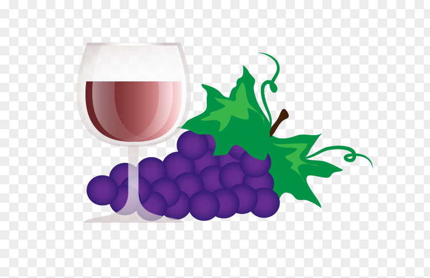 Gourmet Red Wine Cartoon Grape Vegetable Tomato PNG