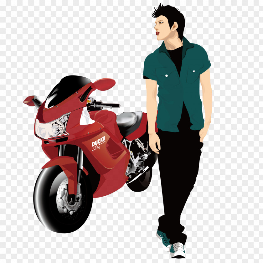 Handsome Motorcycle Enthusiasts Accessories Car Scooter PNG