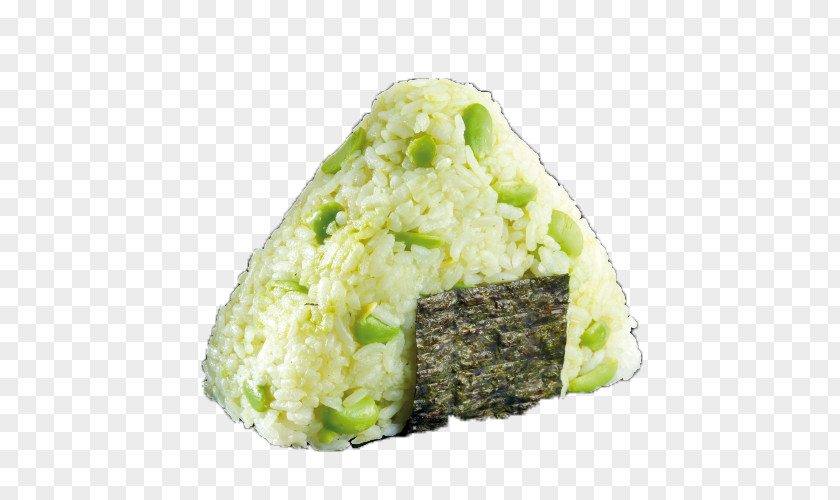 Rice Onigiri Edamame Vegetarian Cuisine Nori PNG