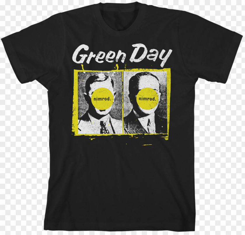 Vinyl Cover T-shirt Green Day: Rock Band Nimrod Greatest Hits: God's Favourite PNG