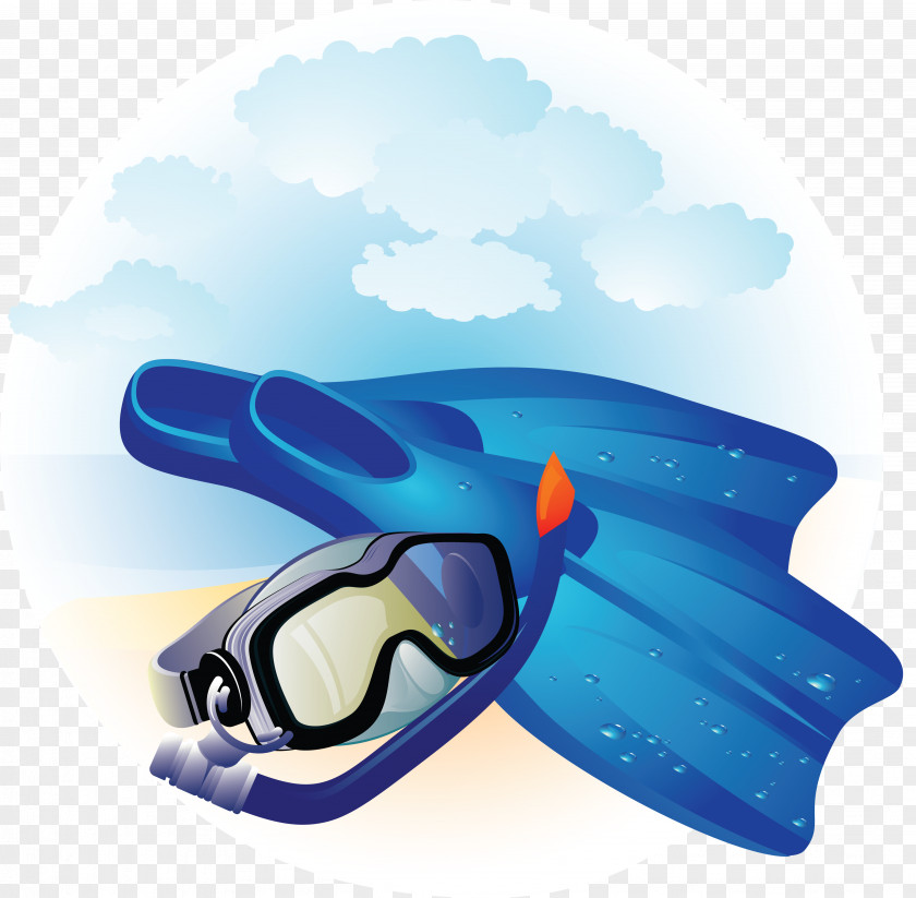Flippers Underwater Diving & Snorkeling Masks Swimming Fins PNG
