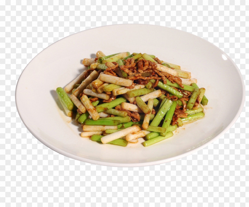 Garlic Sprouts Shredded Pork Vegetarian Cuisine Pepper Steak Pulled PNG