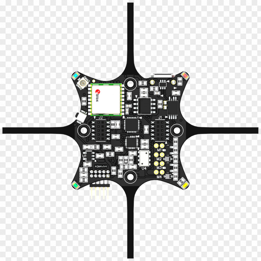 M1 Crazyflie 2.0 Quadcopter Unmanned Aerial Vehicle Schematic Computer Software PNG
