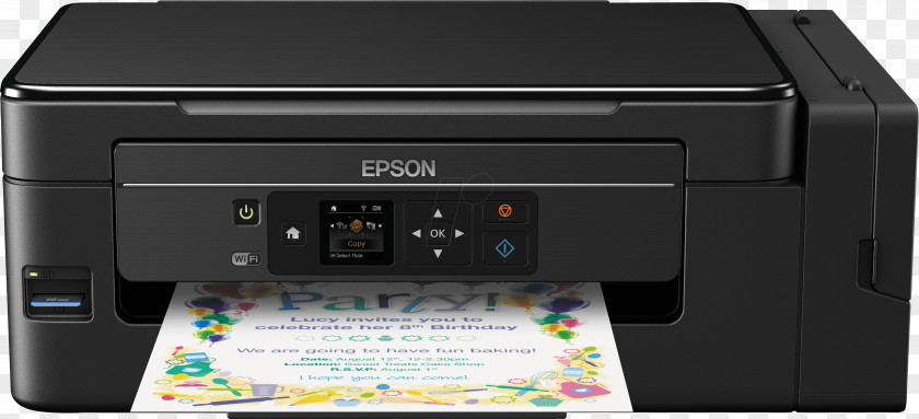Printer Inkjet Printing Multi-function Epson Expression ET-2650 EcoTank PNG