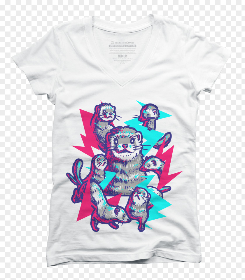 T-shirt Black-footed Ferret Otter Cat PNG
