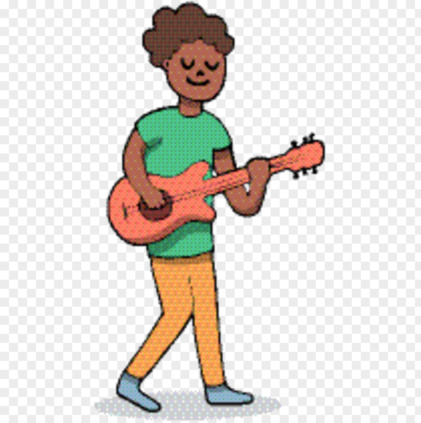 Play Electric Guitar Boy Cartoon PNG