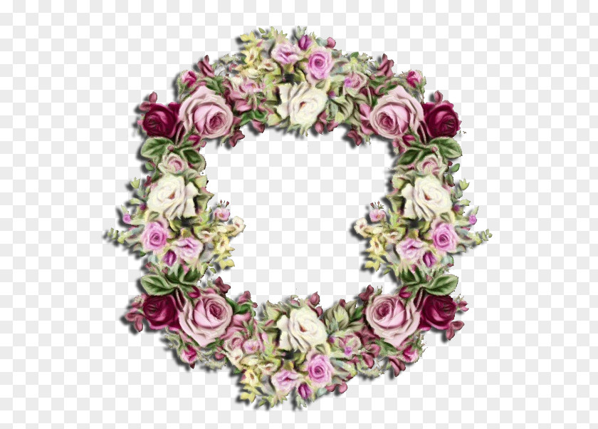 Garden Roses Picture Frames Flower Wreath PNG