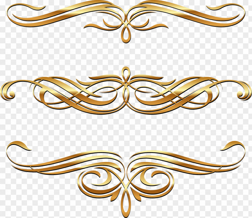 Golden European Pattern PNG