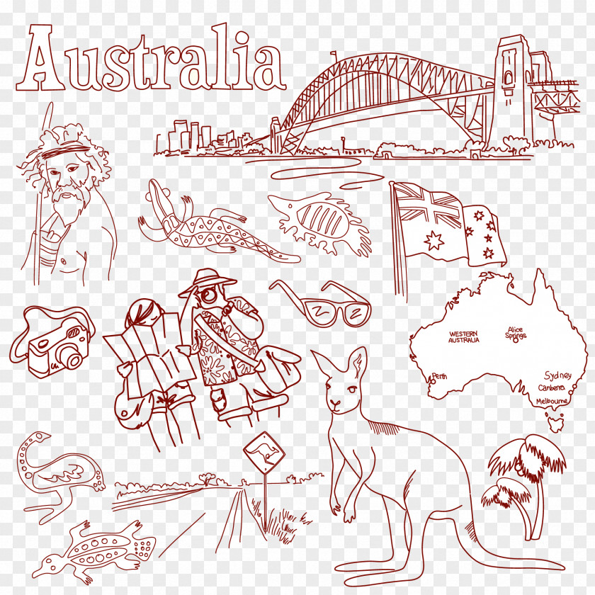 Australia Painted Element Italy Euclidean Vector PNG