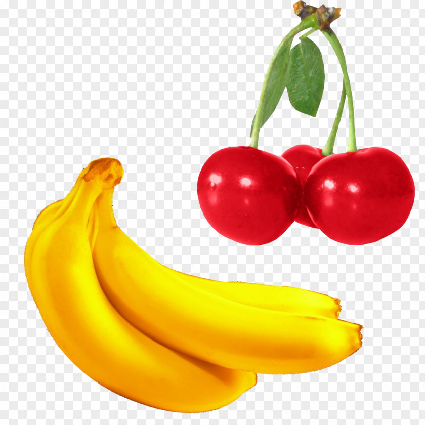 Banana And Cherry Elixir Food Fruit PNG