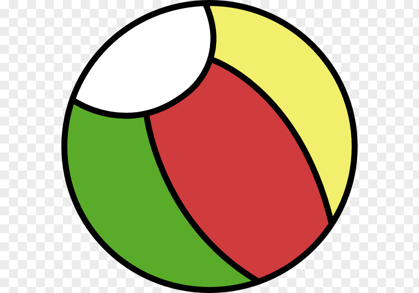 Cartoon Beach Ball Green Clip Art PNG