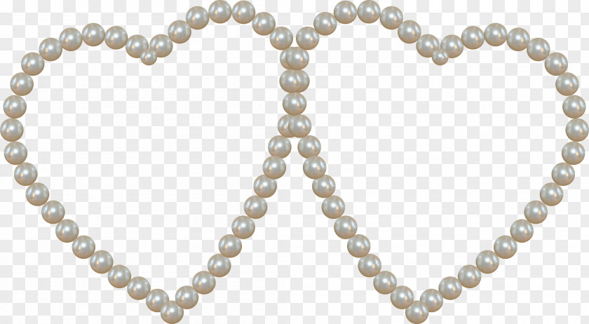 Heart Border Pearl Necklace Earring Costume Jewelry Jewellery PNG