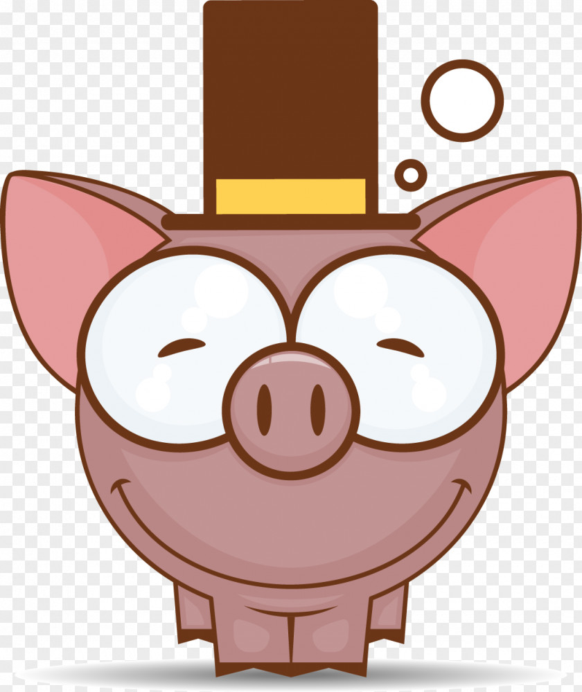 Pig Domestic Cartoon Sticker PNG