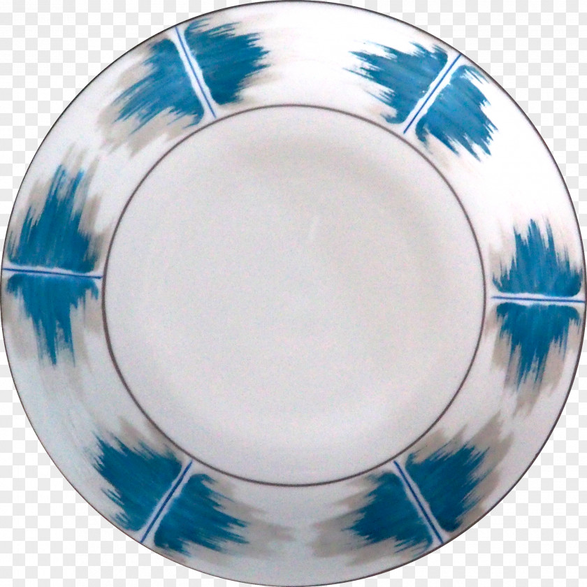 Plate Cobalt Blue And White Pottery Tableware Porcelain PNG