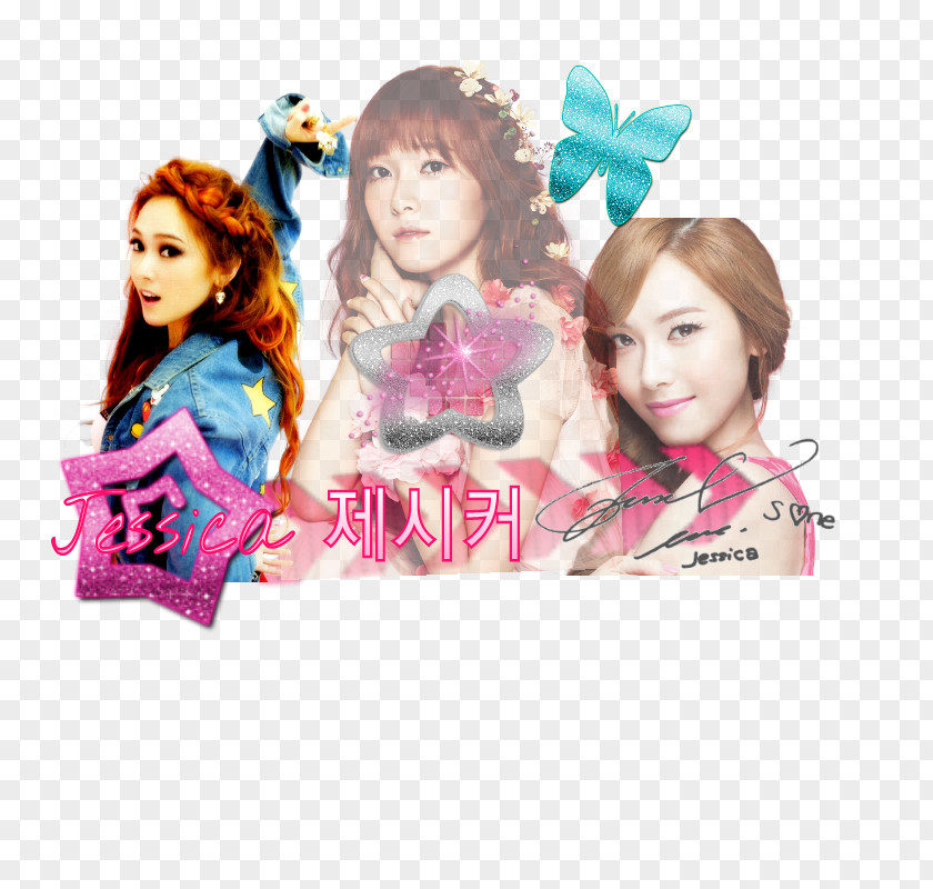 Girls Generation Logo Photomontage Doll Hair Girls' Pink M PNG