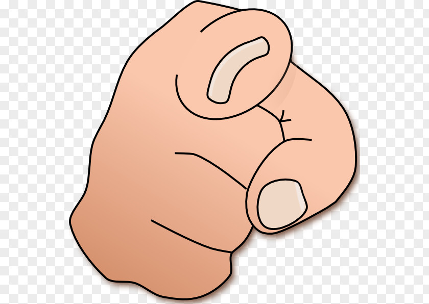 Cartoon Hand Pointing Index Finger Clip Art PNG