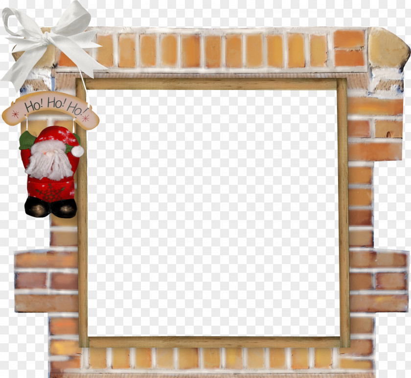 Christmas Elements Santa Claus Picture Frame Clip Art PNG