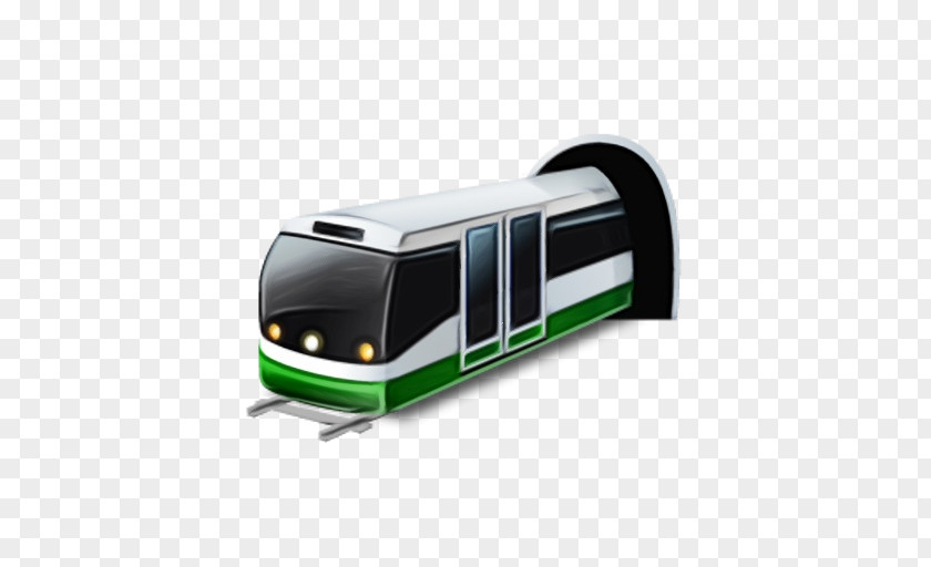 Railroad Car Metro Transport Mode Of Public Vehicle Green PNG
