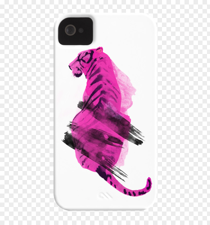 Watercolor-tiger Mobile Phone Accessories Pink M Phones IPhone Font PNG