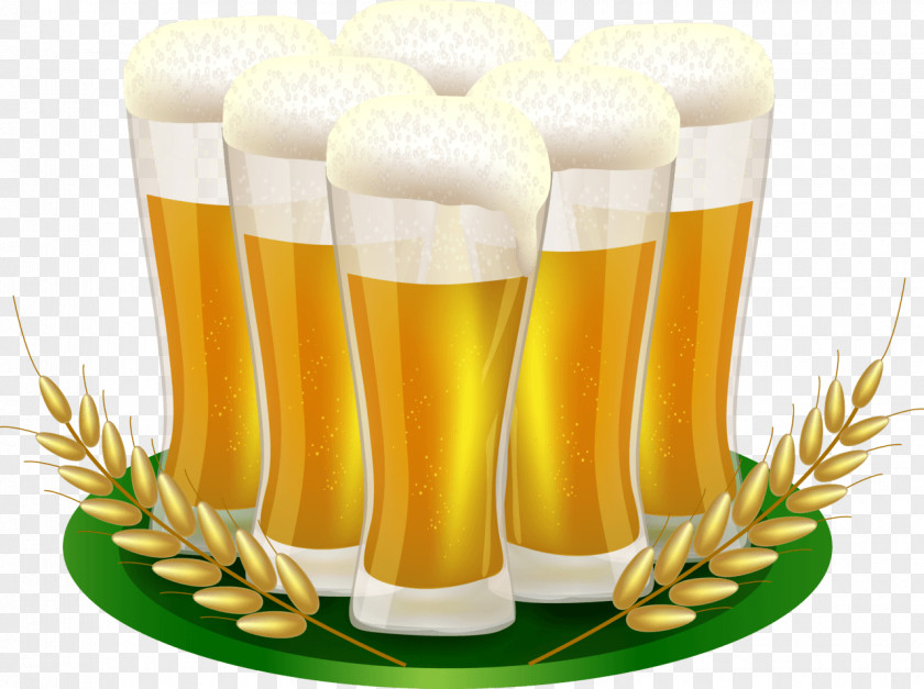 Barley Beer Glasses Alcoholic Drink Clip Art PNG