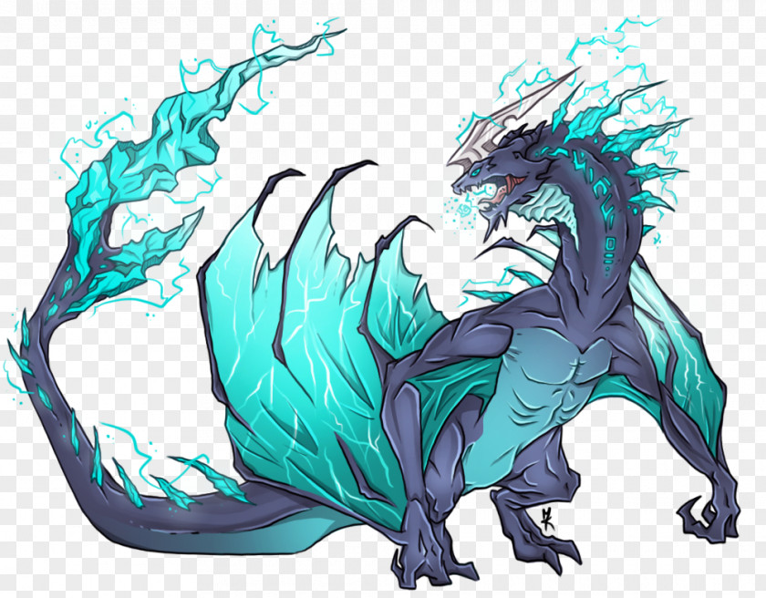 Dragon Illustration Legendary Creature Runes Image PNG