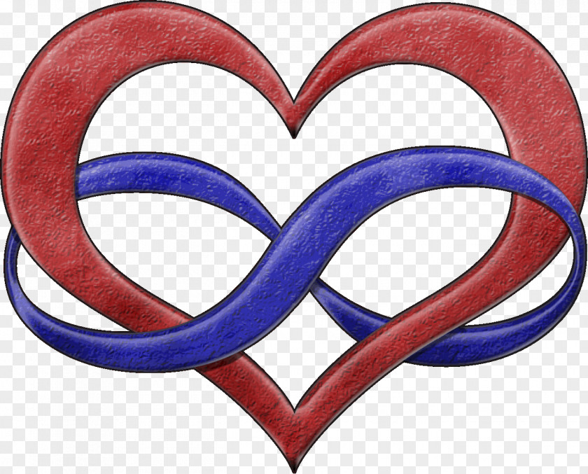 Infinity Symbol Heart Polyamory PNG