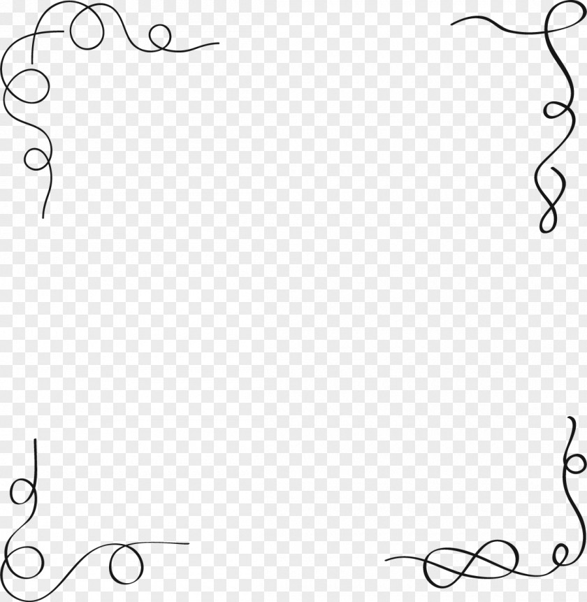 Line Border Vector Black Designer PNG