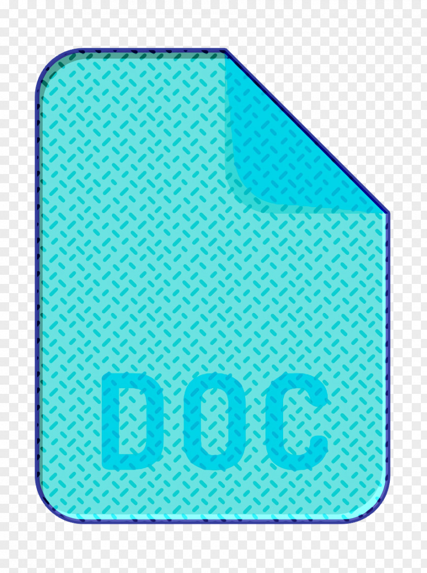 Electric Blue Azure Doc Icon Extension File PNG