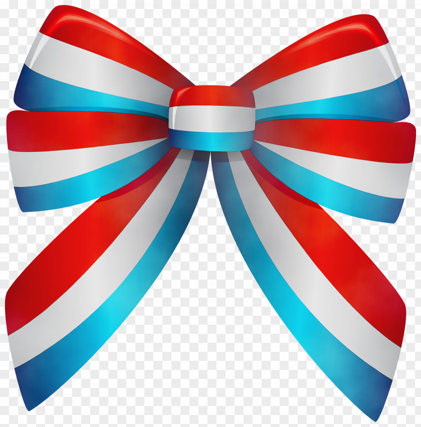 Electric Blue Flag Ribbon Bow PNG