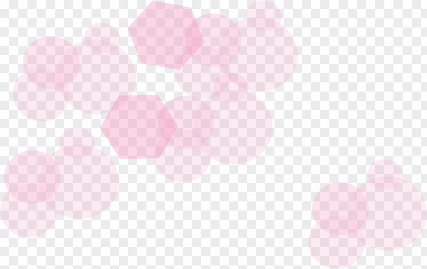 Hand Painted Pink Circle Hexagon Petal Beauty Wallpaper PNG