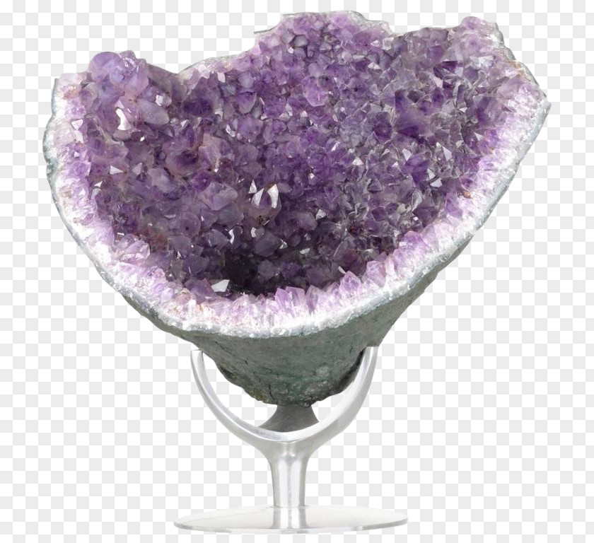 Purple Geode Violet Amethyst Crystal PNG