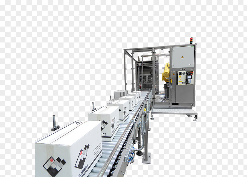 Robot Machine Palletizer Engineering Manufacturing PNG