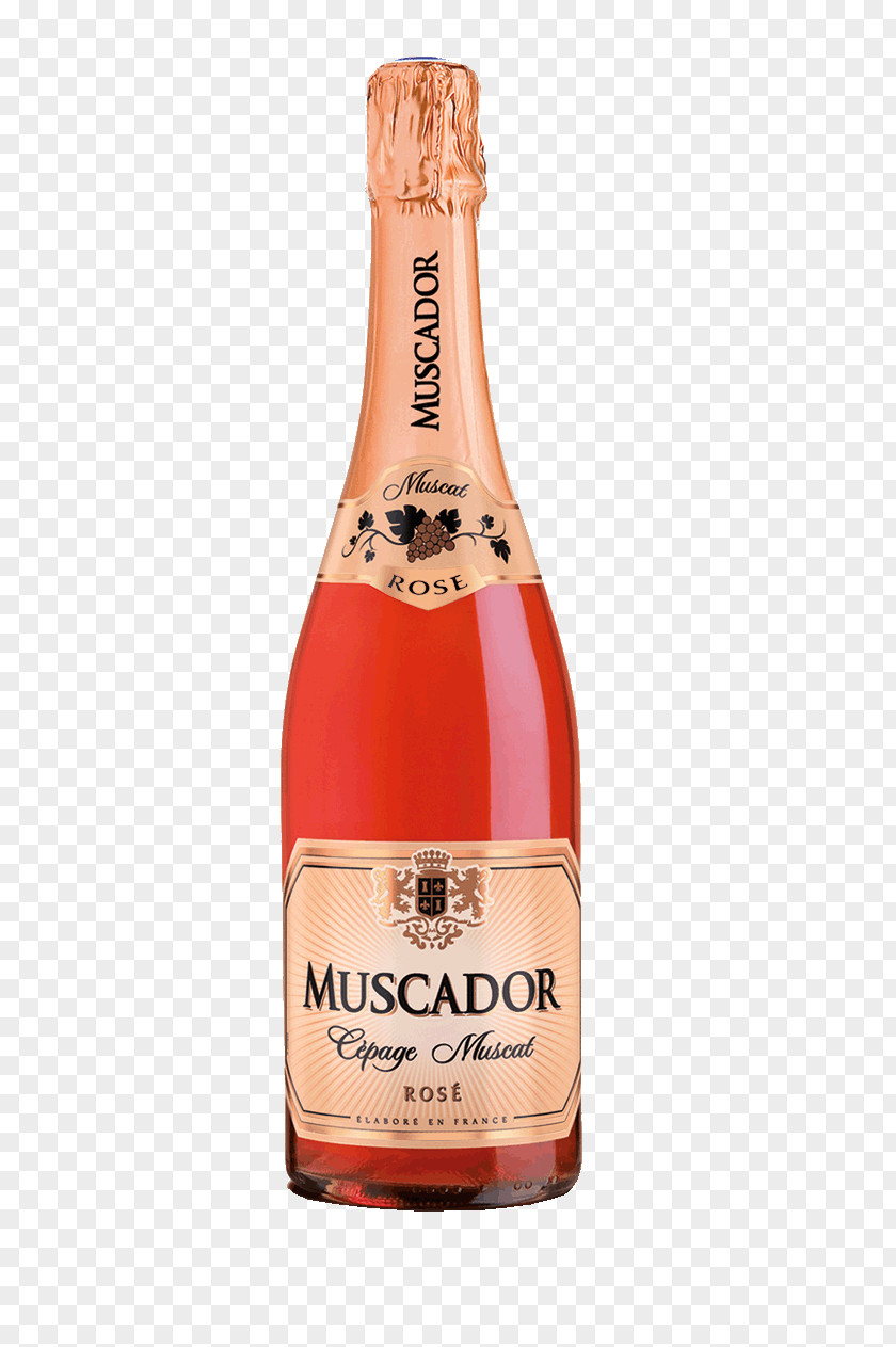 Champagne Muscat Rose à Petits Grains Rosé Wine PNG