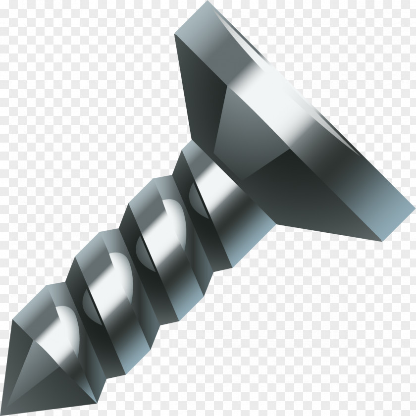 Hand Painted Grey Screw PNG