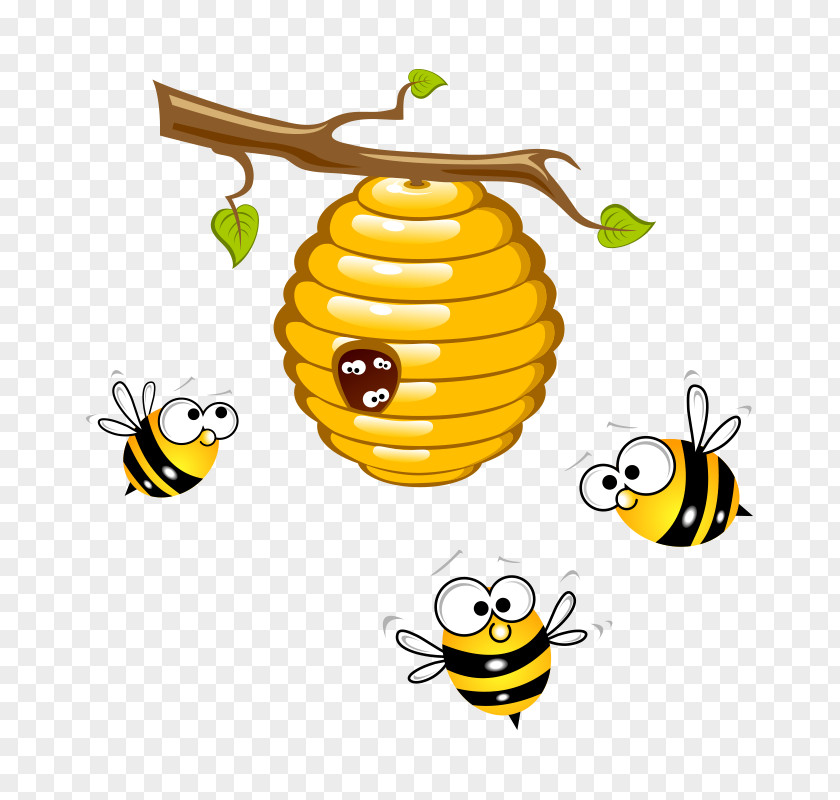 Bee,Cartoon Honey Bee Beehive Clip Art PNG