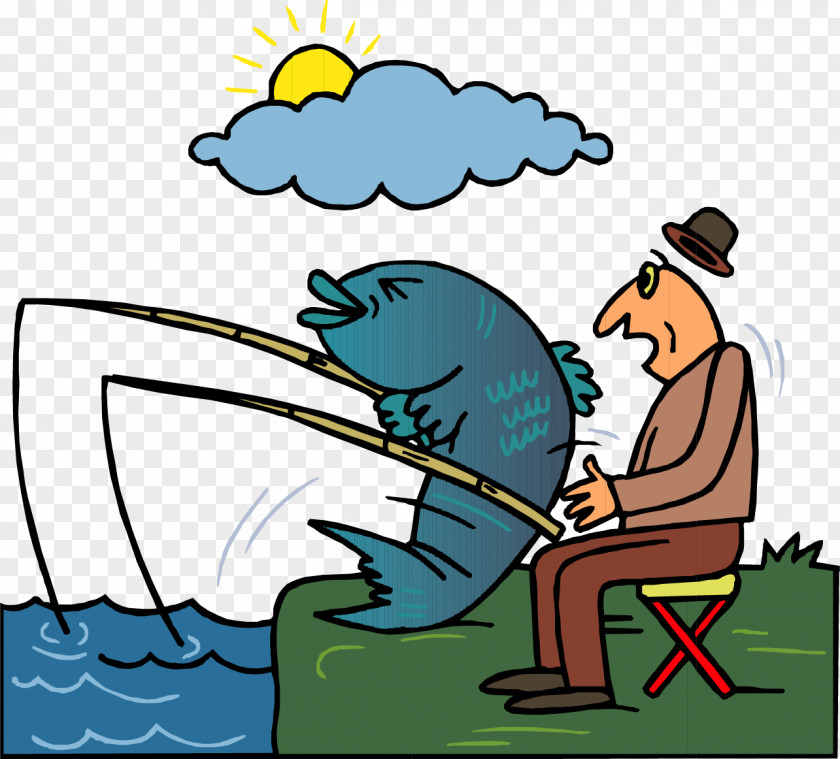 Vector Painted Fishing Zhengzhou Vecteur Euclidean PNG