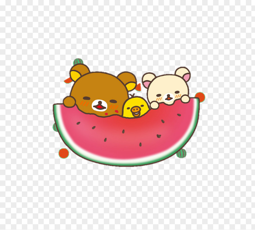 Watermelon Rilakkuma Pancake Desktop Wallpaper Kawaii PNG