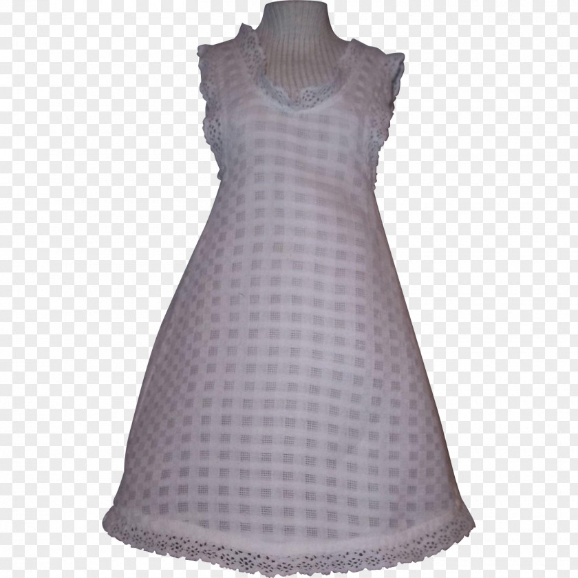 Apron Cocktail Dress Polka Dot Pattern PNG