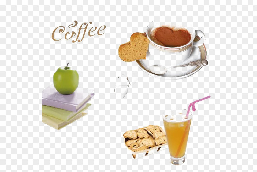 Delicious Coffee Tea Juice Breakfast Cafe PNG