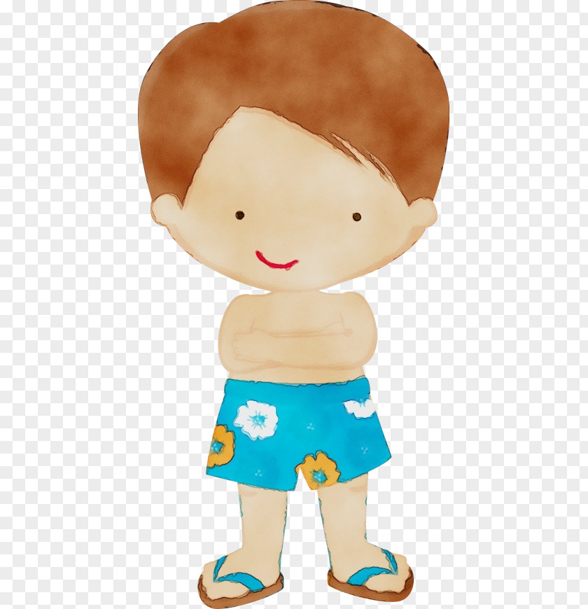 Doll Brown Hair Toy Stuffed Cartoon Child PNG