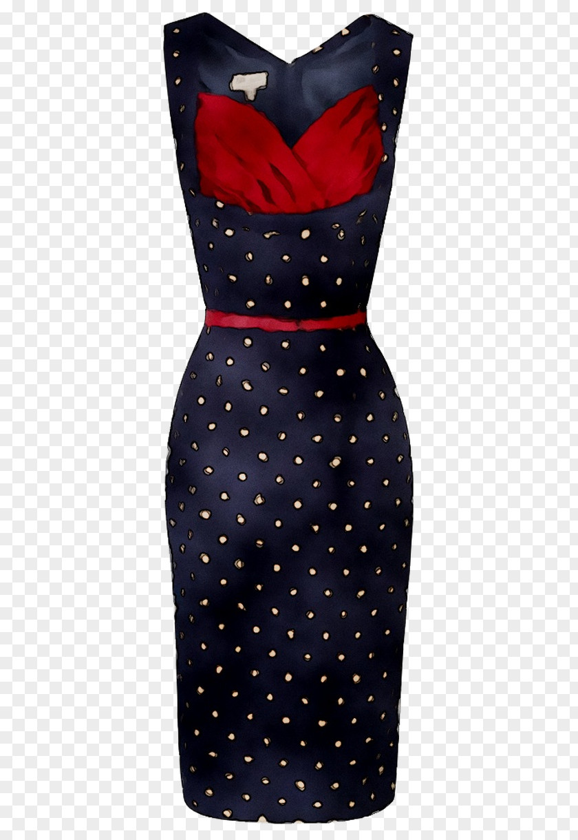 Polka Dot Dress Shoulder Black M PNG