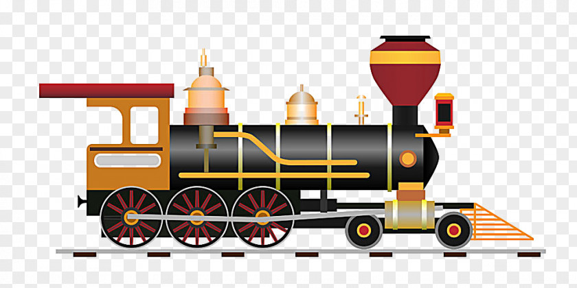 Steam Train Rail Transport Locomotive Illustration PNG