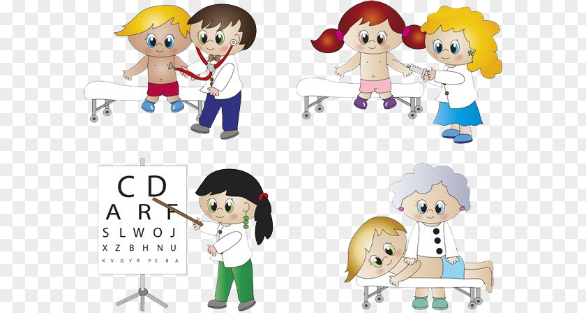 The Doctor Treats Child Physician Cartoon Stock Photography Illustration PNG