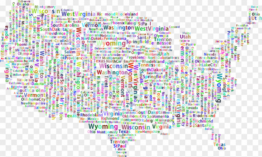 United States Flag Of The Map Word U.S. State PNG
