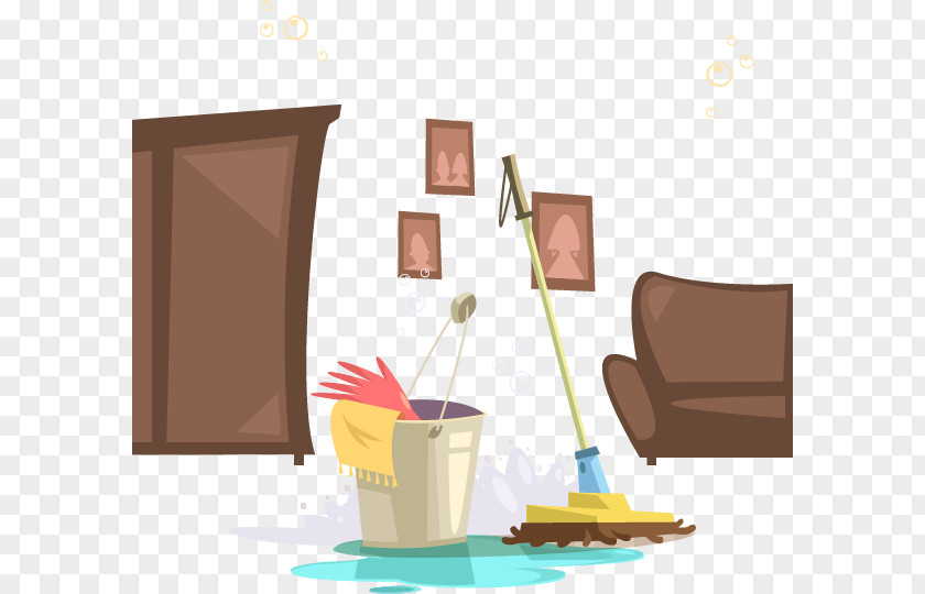 Family Sweeping Health Illustrator Vector Material Cleaning Cartoon PNG