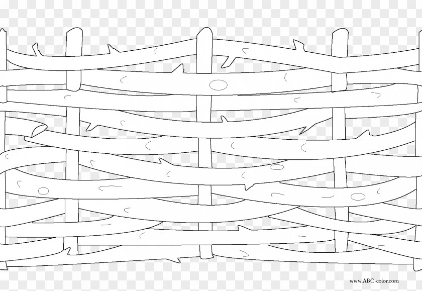Fence Colouring Pages Coloring Book Line Art Drawing PNG